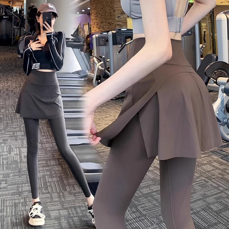 Shark Pants Fake Two-piece Sports Pants Women's Small High Waist Fart Curtain Running Fitness Yoga Pants Base Pants Shark Pants Fake Two-piece Sports Pants Women's Small High Waist Fart Curtain Running Fitness Yoga Pants Base Pants
