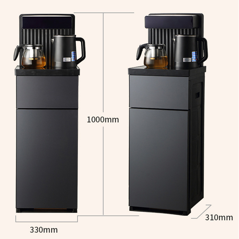 新型縦型茶バー機家庭用茶バー機家庭用縦型冷水機下にバケツを置くダブルポットの保温|undefined