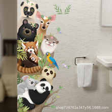 廠家直銷2022新款10056兒童可愛熊貓躲PVC牆貼紙客廳裝飾自粘貼畫