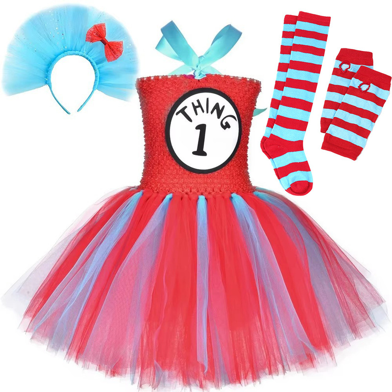 THING1 THING2 子供用コスプレ服女の子メッシュプリンセススカートチュチュスカートヨーロッパとアメリカのドレス|undefined