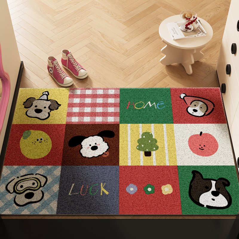 Tapis d'entrée cartoon antidérapant absorbant pour maison_voghion.com