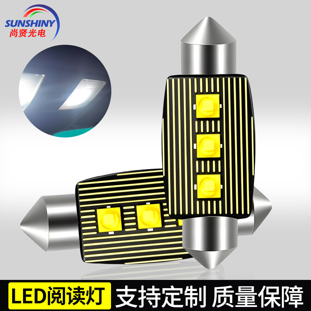 Luz de lectura de doble punta llevó la luz de la placa de la licencia de la luz del techo crees31-42mm coche resaltar la luz pequeña de doble punta