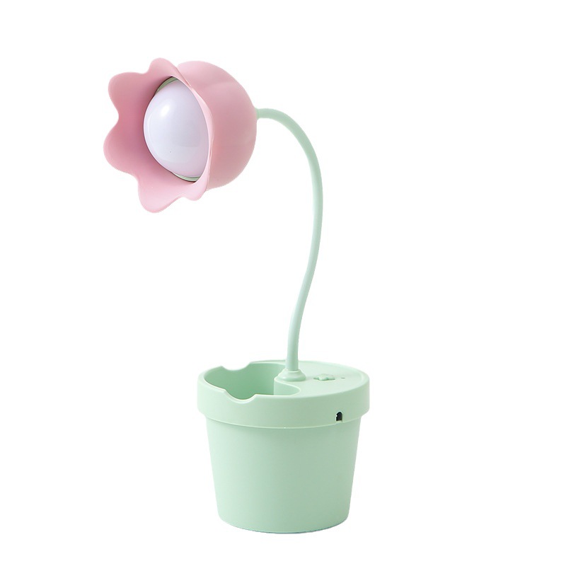 Creativo multifuncional titular de la pluma decoración pequeña lámpara de mesa dormitorio lámpara de noche luz de la noche jardín de infantes pequeño regalo logotipo personalizado