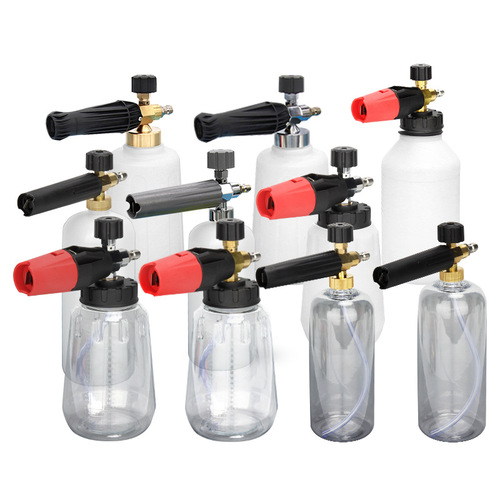 Car wash foam large mouth watering can high pressure car washing machine PA foam pot snowflake Taizhou water gun fan-shaped quick-plug foaming pump