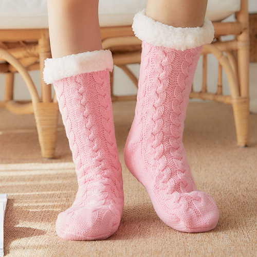 Floor Socks Adult Home Confinement Socks Leg Covers Sleeping Christmas Snow Socks Coral Velvet Slippers Carpet Socks Wholesale