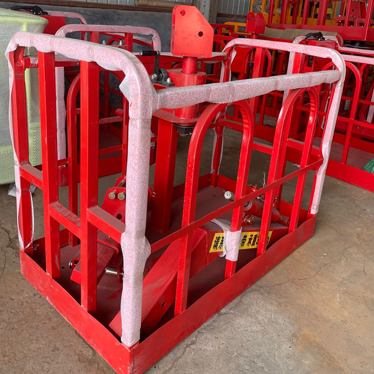 鲁鸿可旋转吊车吊篮 高空作业吊笼 可折叠吊筐 多工能旋转吊车