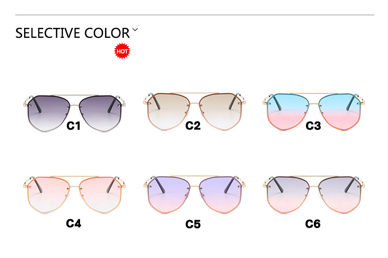 60g Weight Frameless Glasses Structure Sunglasses Classification PC, UV400 Protection Lens Material toad glasses Glasses Style Travel, Fishing, Sun protection Occasion Solid Color Pattern All Seasons Season Women's Gender Personality, Punk, Street Style Personality Punk Street Solid Color PC UV400 Protection Toad Glasses Frameless Women's Sunglasses 2