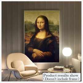 蒙娜丽莎的微笑肖像油画由沙发背景墙壁画玄关挂画餐厅客厅装饰画