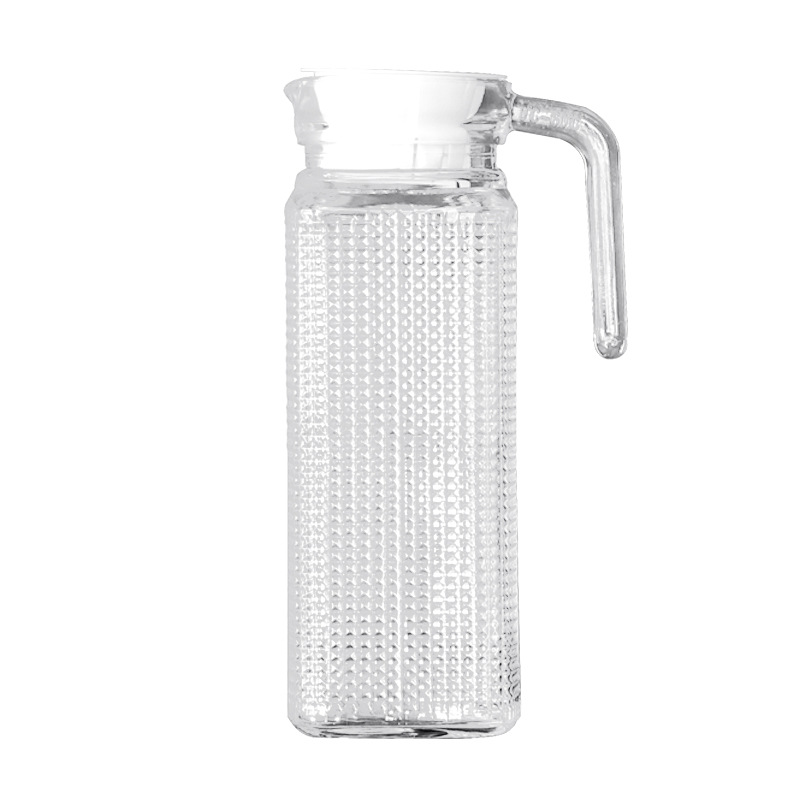 Jarra de agua fría de vidrio al por mayor con gran capacidad, diseño de diamantes, suministro directo del fabricante para uso doméstico. image 9