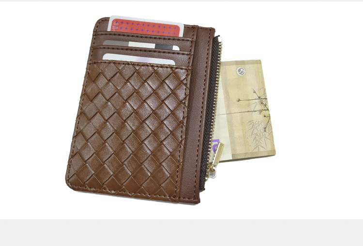 45g Weight Pu Leather Material Solid Color Pattern Unisex Gender Light Grey, Red, Blue, Black Color Korean New Simple Multi-card Position Ultra-thin Purse 18
