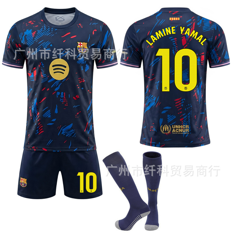 2627 New League Football Uniform Raphinha Set Barcelona Special Training Model No. 10 Yamal Jersey