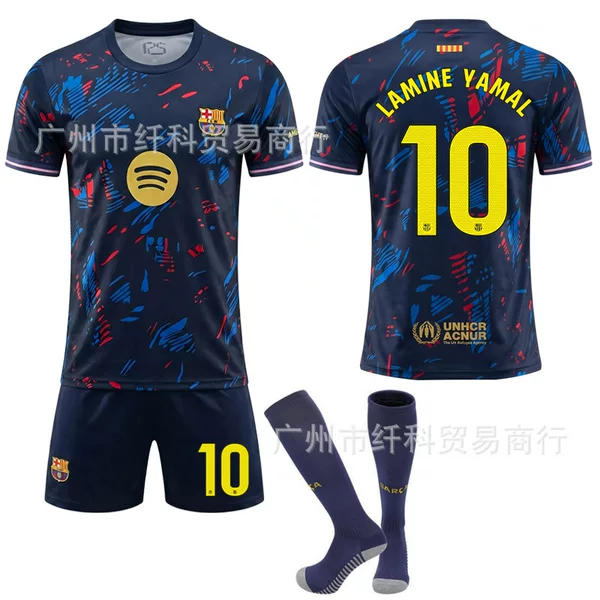 2627 New League Football Uniform Raphinha Set Barcelona Special Training Model No. 10 Yamal Jersey