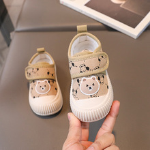 一件代发卡通女童婴儿学步可爱帆布鞋男宝宝鞋软底单鞋外贸批发潮