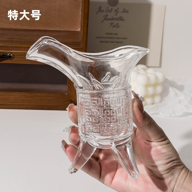Botella de vino antigua creativa, copa de vino blanco de vidrio, dispensador de vino pequeño, copa de emperador antiguo, personalidad del hogar, copa de licores