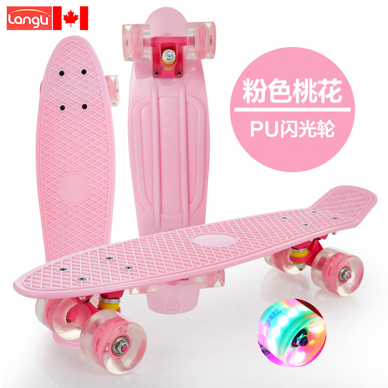 Pequeño tablero de pescado para niños adultos adolescentes 3 - 6 - 12 años principiantes de cuatro ruedas scooter profesional