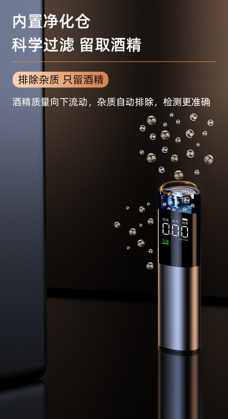 Car-Mounted Alcohol Tester, Air-Blown Alcohol Detector, Mini Alcohol Tester for Vehicles, Cross-Border Hot-Selling Wholesale
