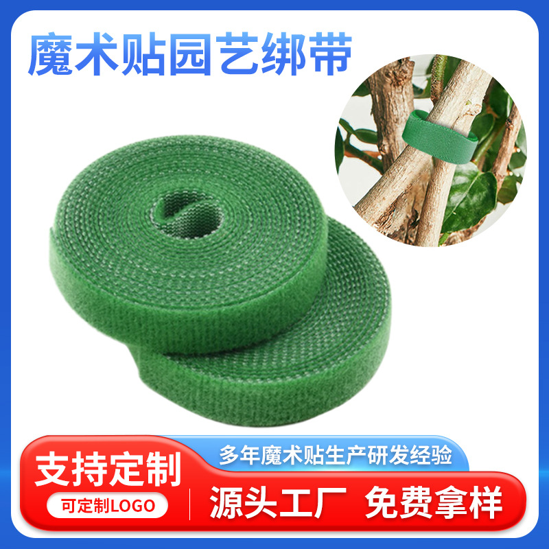 绿植绑带园艺魔术贴植物扎带树枝插花爬藤捆绑固定绿色自粘扣带