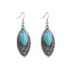 Turquoise earrings drop-shaped