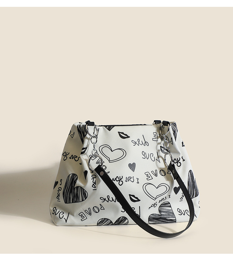Damen Schultertasche Mit Muster Große Henkeltasche Als Shopper_voghion.com