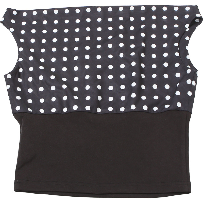 Haut d'été pour femmes, style rétro, doux, pois, sexy, asymétrique, épaule dénudée, taille courte 19 O1CN01rVX6eT2JpmBmP7a5x !!2218239519471 0 cib