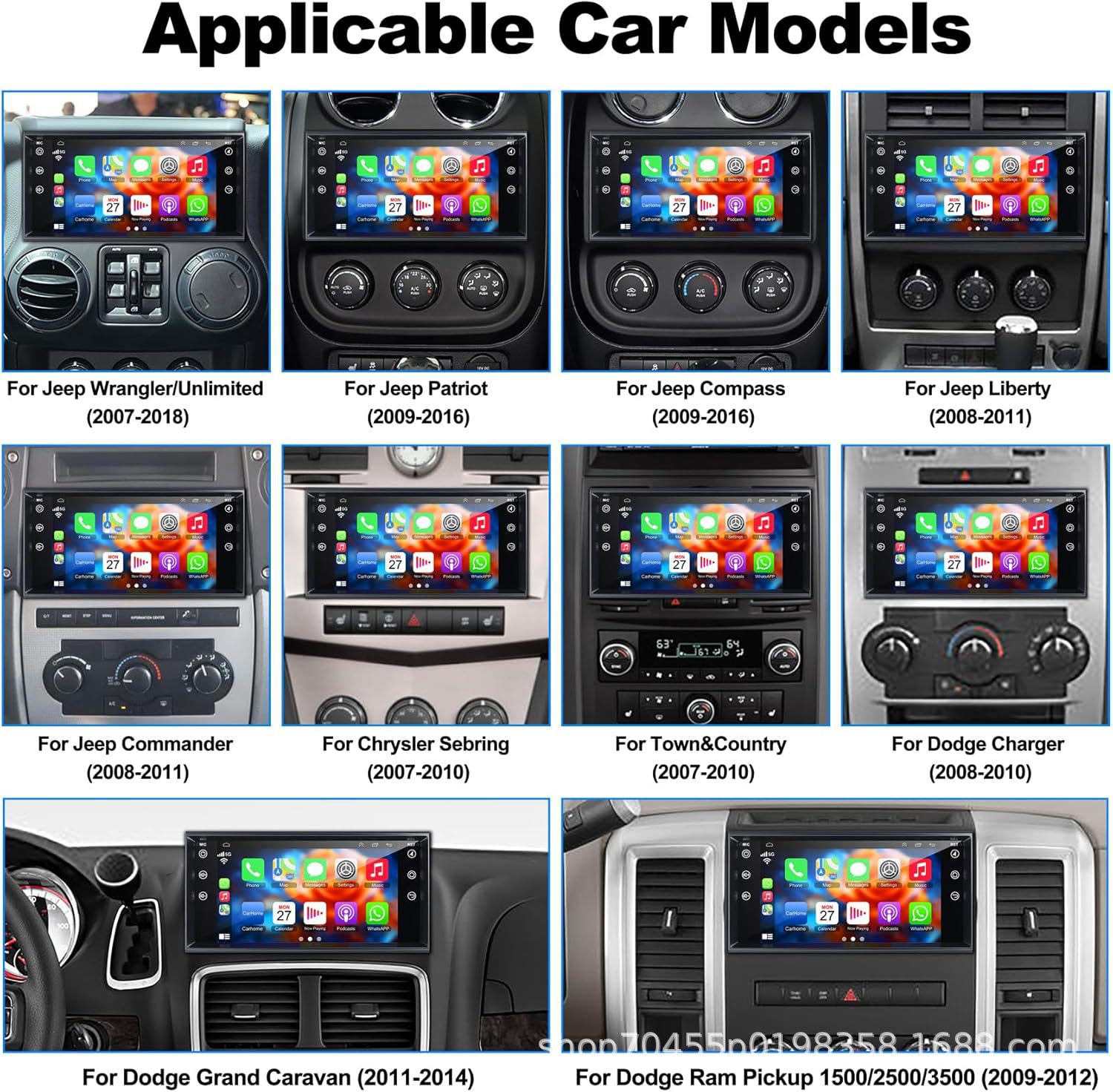 7-inch universal suitable for JEEP Jeep Guide Wrangler Dodge Android central control large screen car navigation