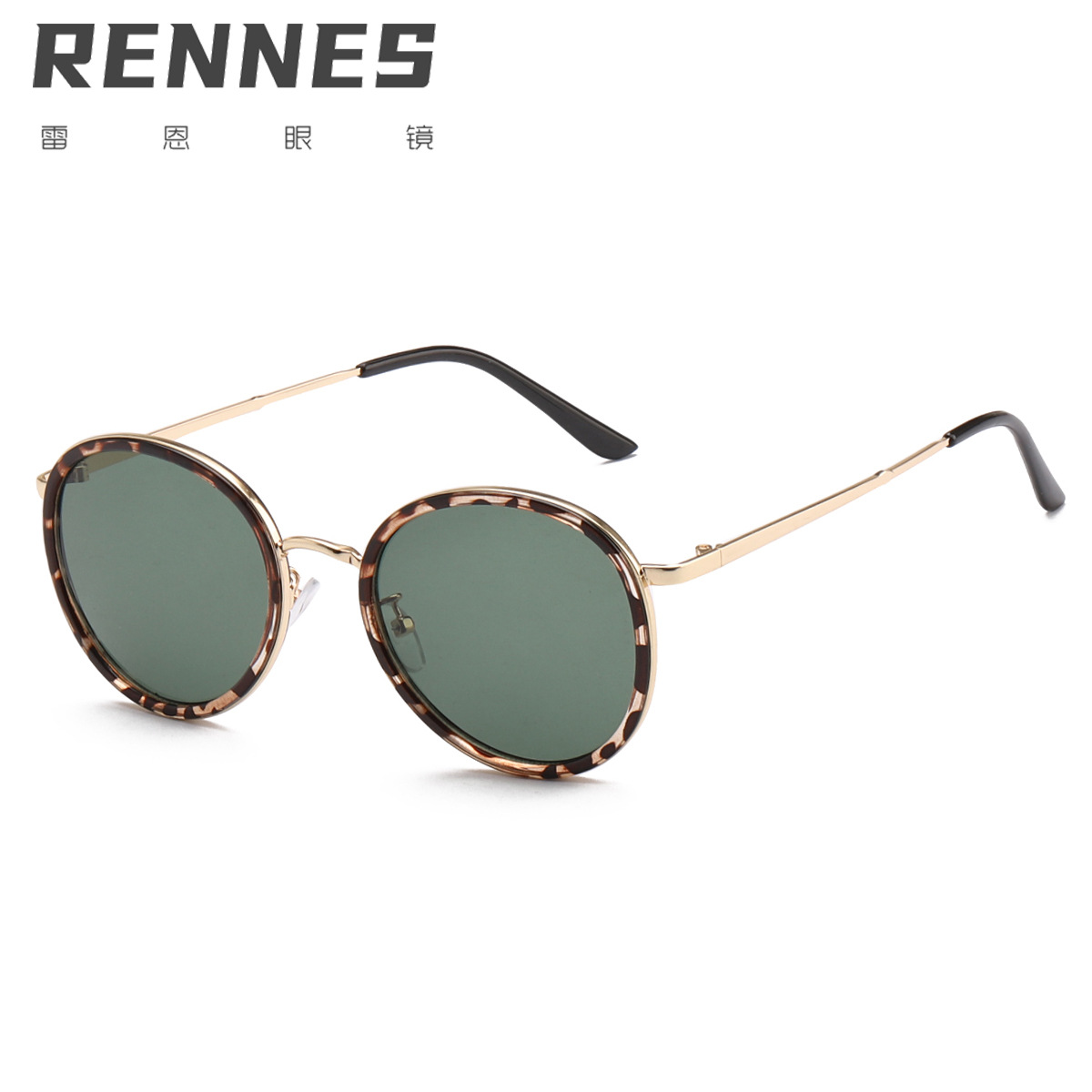 2021 nuevas gafas de sol de marco redondo pequeño marco de metal para mujer gafas de sol ovaladas gafas de sol retro para hombres 2033