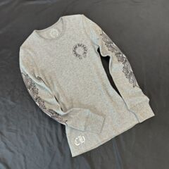 25ss潮牌スポット正確版CHクロクロメンズ新作ワッフル馬蹄花腕プリント男女長袖tシャツ