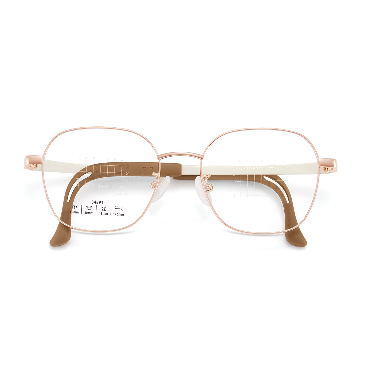 Niños de moda retro metal suave marco de gafas de silicona 6 gafas ajustables Danyang gafas al por mayor