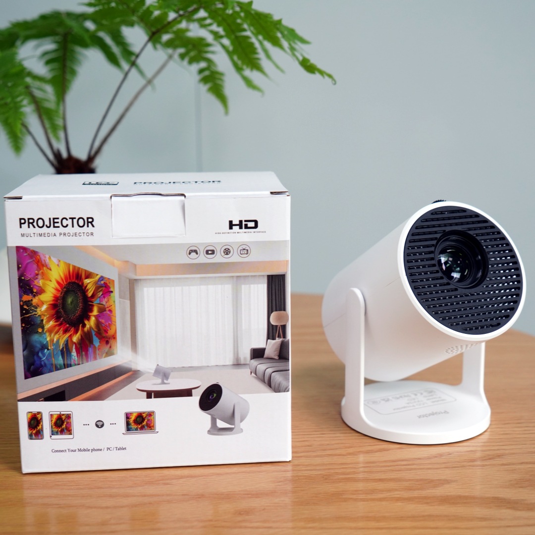 2026 Cross-Border New Model Mini Projector for Home Use Android 4K Ultra-High Definition Wireless Screen Mirroring Outdoor Portable Projector