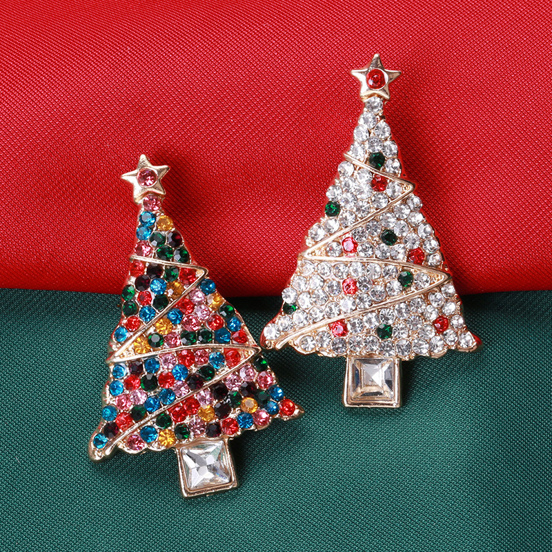 Fashion Christmas Tree Alloy Inlay Rhinestones Women's Brooches display picture 7
