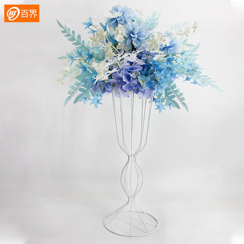 百界铁艺道具农村户外婚礼现场布置桌花路引花架蛮腰桌上布置摆件
