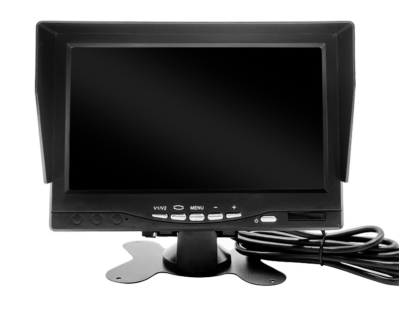 Truck Recorder Vehicle-Mounted Display 7inch High-Definition Reversing Images 12Vahd2-Channel Construction Vehicle Monitoring Display Screen