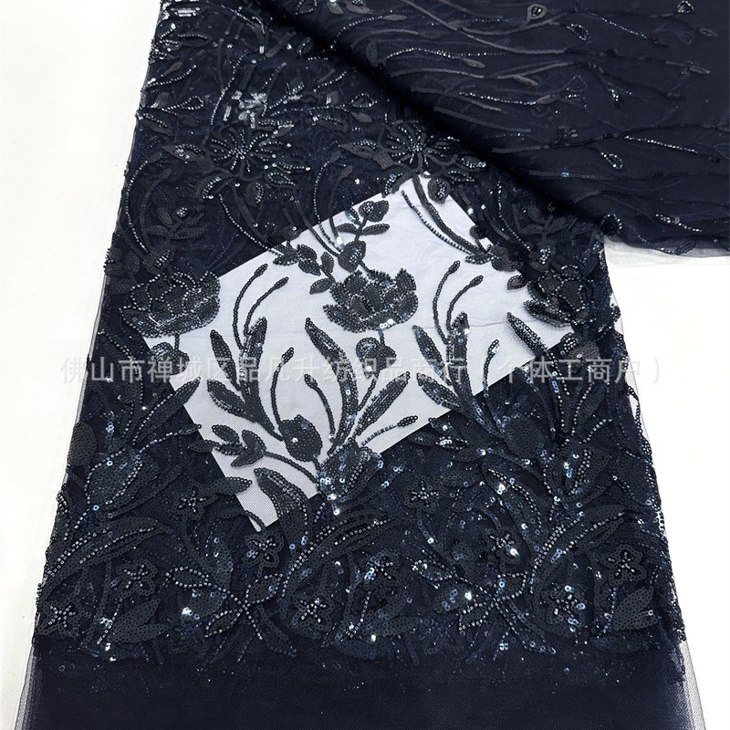 Tela de malla bordada con lentejuelas vestido de novia de moda vestido de moda tela de moda comercio exterior transfronterizo al por mayor