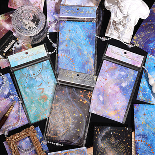 See Eslite Fuguang Star Dream Series-Material Paper Dream Retro Magic Hand Account Decoration Background Card 4