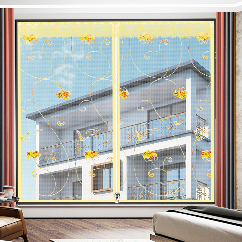Anti-mosquito Screen Screen Self-adhesive Window Screen Curtain Velcro Sand Window Net Magnetic Curtain Self-loading Removable Punch-free Anti-mosquito Screen Screen Self-adhesive Window Screen Curtain Velcro Sand Window Net Magnetic Curtain Self-loading Removable Punch-free