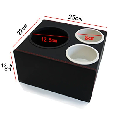 Car cup holder/beverage holder | Bottle, Thermos Base, Multi-Functional Water - black-three-hole-leather-diameter-125cm