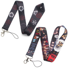 US drama Supernatural cartoon lanyard ID card mobile phone tag lanyard neck keychain lanyard gift 