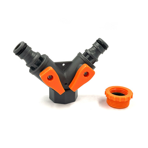 Garden plastic tape switch water pipe connector Y-type three-way conversion, car wash water gun three-way conversion connector