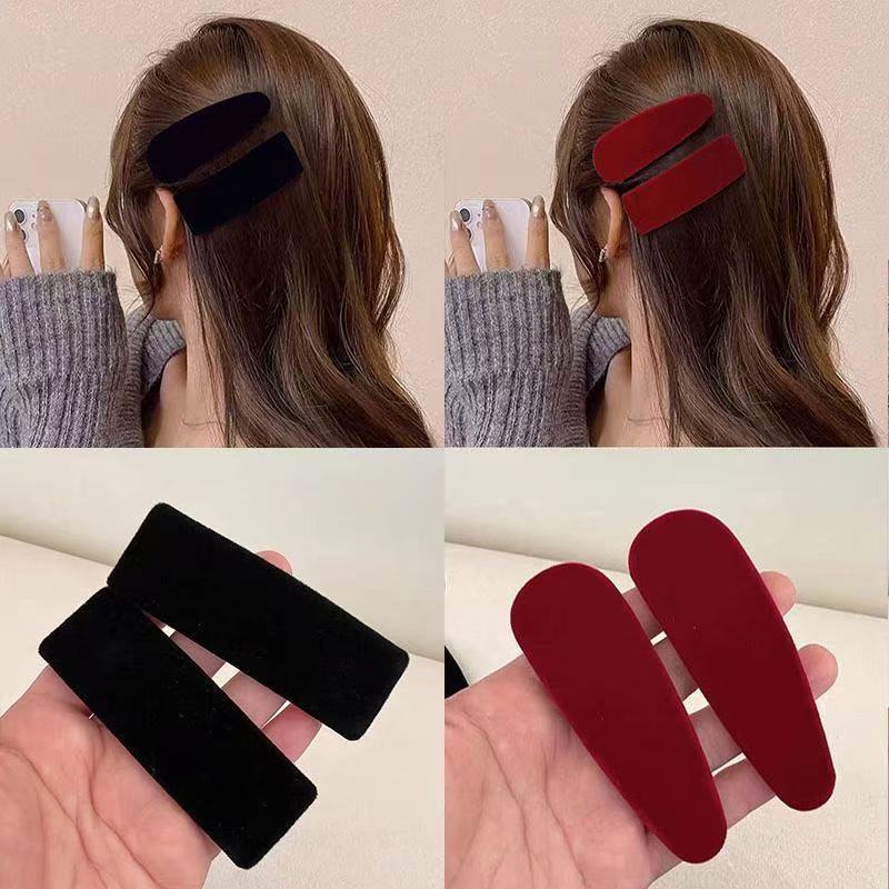 Retro red solid color hairgrip