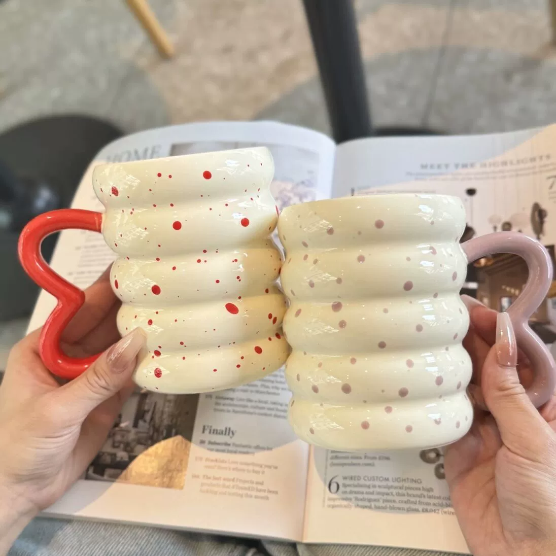 Ceramic breakfast cup, internet celebrity couple water cup, cute household mug, good-looking girl cup, exquisite drinking cup