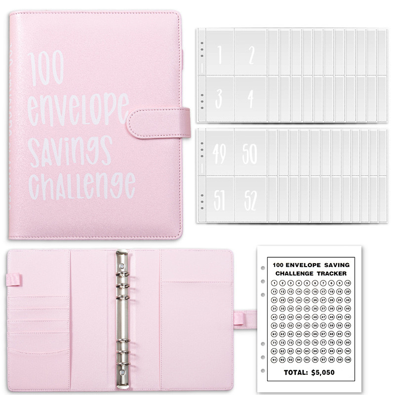100 Days Challenge Saving Loose-leaf Book Cash Budget Book a5 Notebook Cross-border Amazon Binder