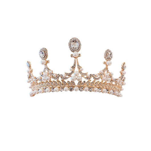 Princesa corona tocado para niños de alta calidad diadema de perlas diadema para niñas corona de cumpleaños para niñas horquilla para bebés
