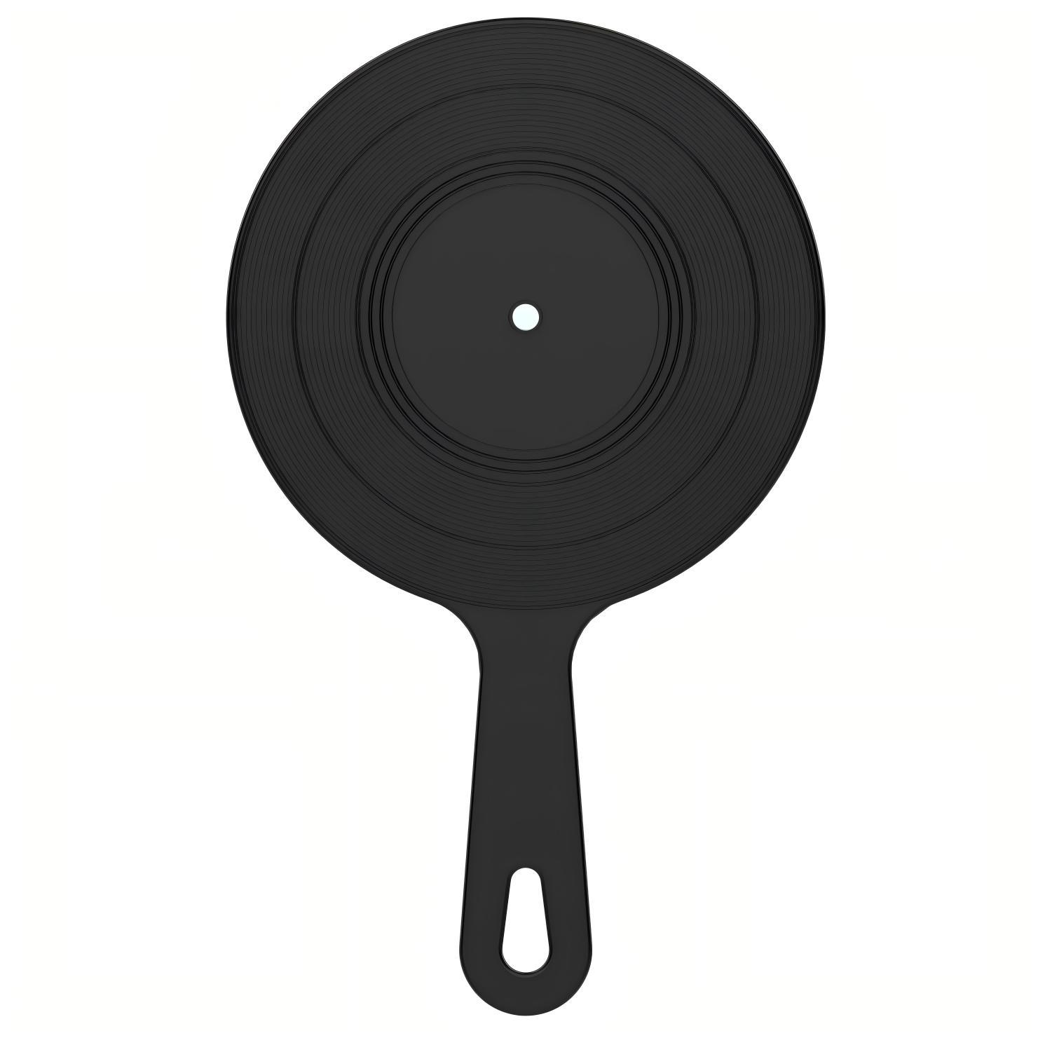 Record handle mirror [black] 18*30cm