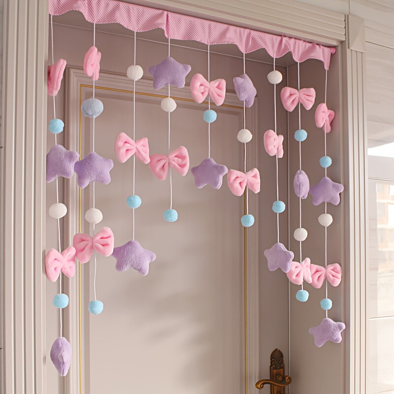 Purple Star Language Fabric Half Curtain No-Punch Window Curtain Bathroom Door Curtain Commercial Internet Celebrity Cartoon Home Partition Curtain Purple Star Language Fabric Half Curtain No-Punch Window Curtain Bathroom Door Curtain Commercial Internet Celebrity Cartoon Home Partition Curtain