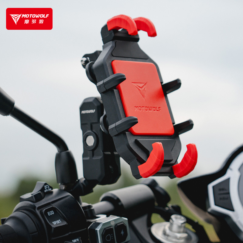 Motocicleta que monta la navegación ocho-garra soporte para teléfono móvil recargable motocicleta viaje anti-vibración absorción de choque antirrobo para llevar soporte para teléfono móvil