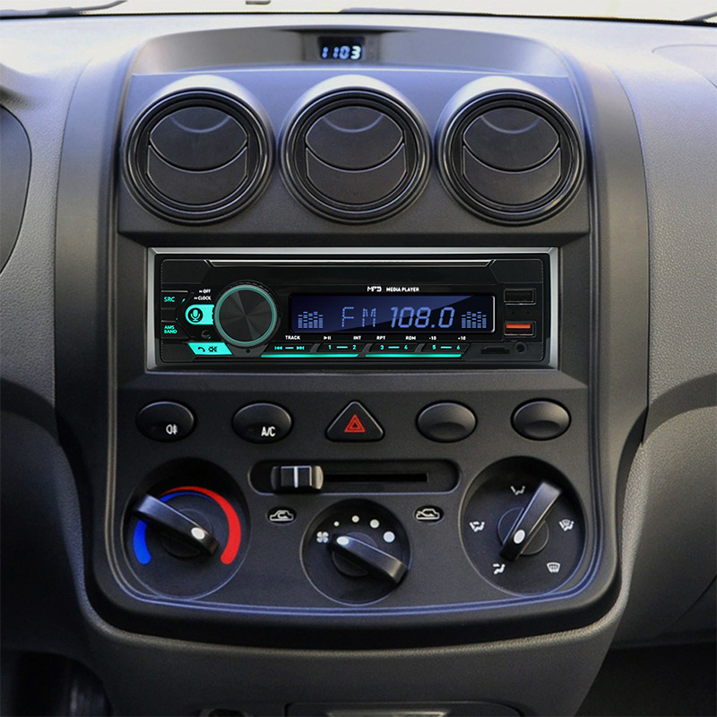 740 Single-Cylinder Long Double USB Car Bluetooth Mp3 Player 12V Neutral Fm Radio Cross-Border Hot Sale