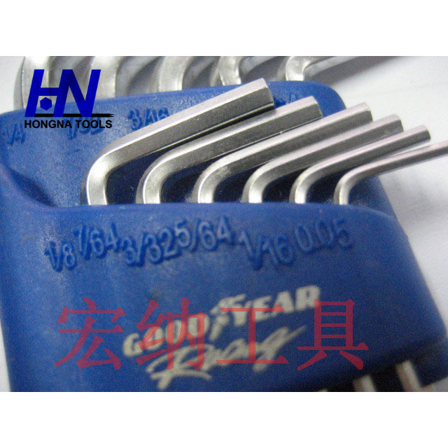 11pc 亚光 英制 常规 球头 弧形塑夹 内六角扳手 L型