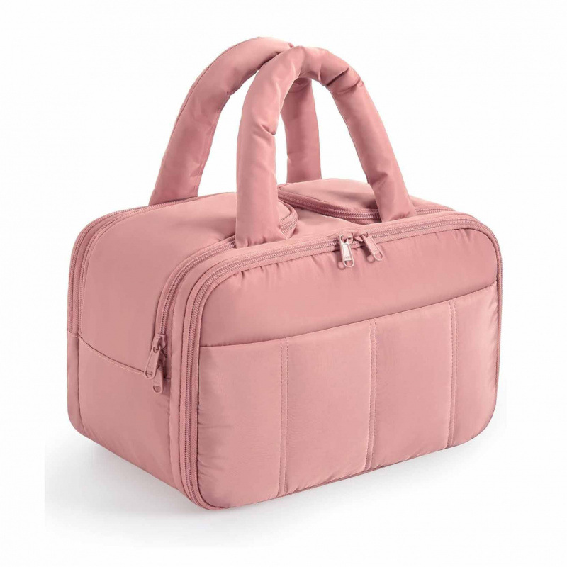 Nueva moda damas bolsas de baño de viaje esponjosas bolsas de maquillaje ligeras bolsa de almacenamiento bolsa de baño de viaje