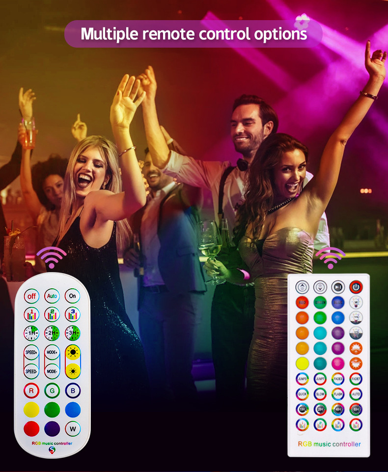 Juego De Luces Led Con Tira De Luz Led App5050rgb Con Sincronización De Música Bluetooth De 40 Teclas display picture 4