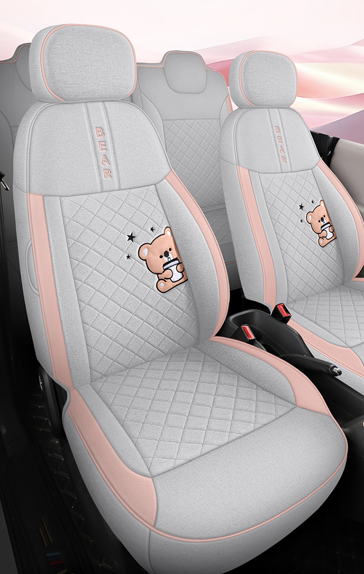 Changan Lumin Waxy Corn Cotton Linen Linen Seat Cover Four-Season Universal Car Seat Cushion Fully Surrounded Breathable Seat Cushion